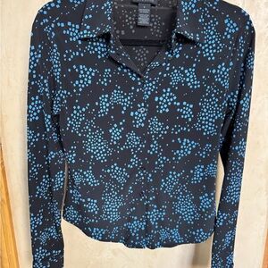 The Limited Black and Blue Button Down Shirt